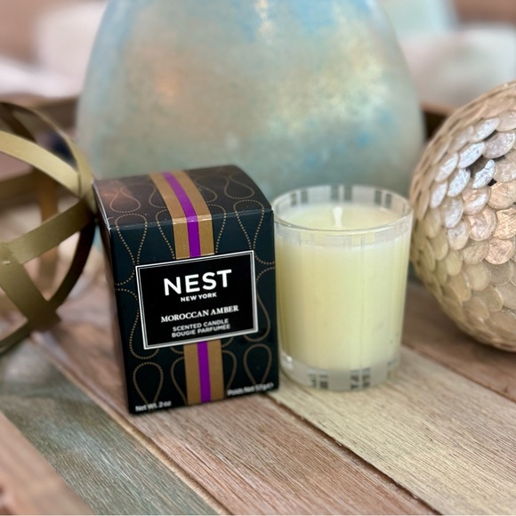 NEST NEW YORK Candle 2oz votive glass. Moroccan Amber scent. Made in USA - Picture 2 of 8